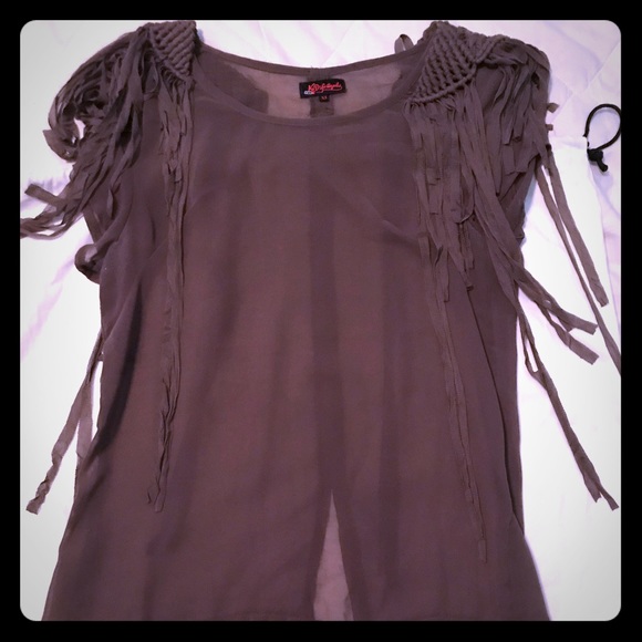 Kat Von D Sheer fringe blouse
